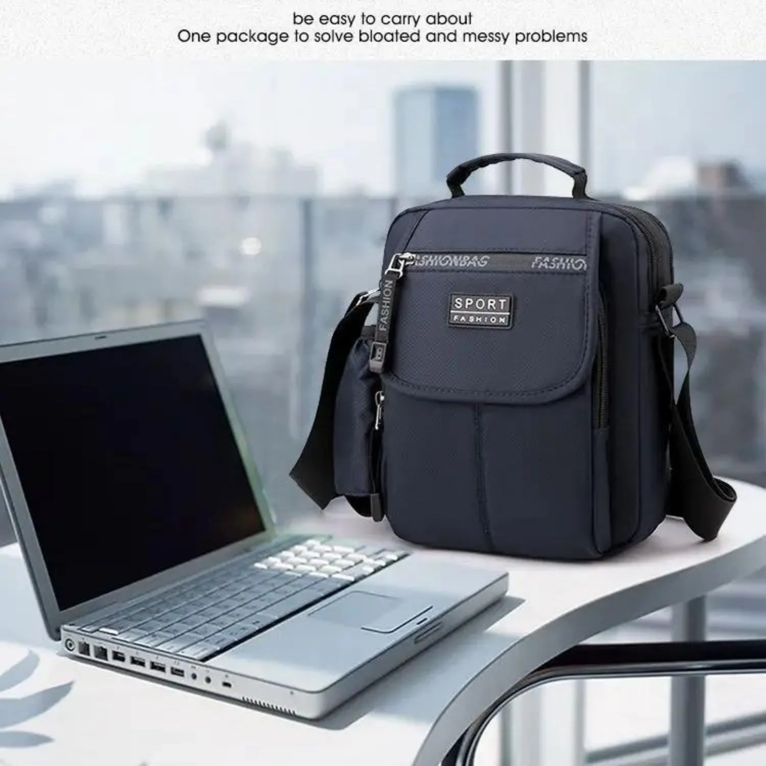 Sleek Waterproof Oxford Men's Crossbody Bag