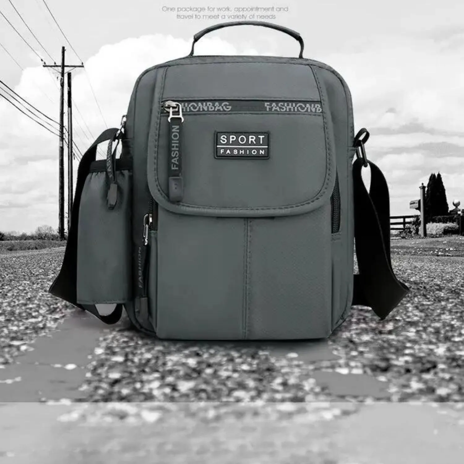 Sleek Waterproof Oxford Men's Crossbody Bag