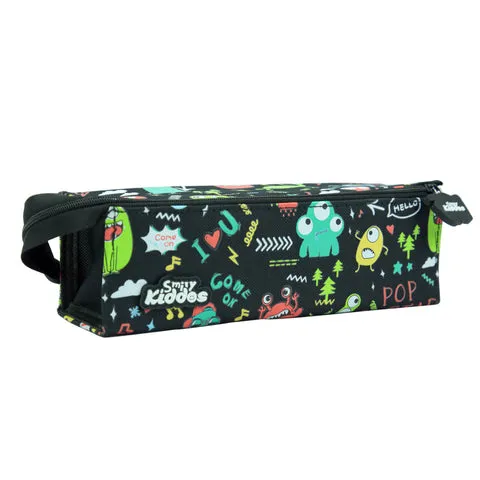 Smily Tray Pencil Case Black