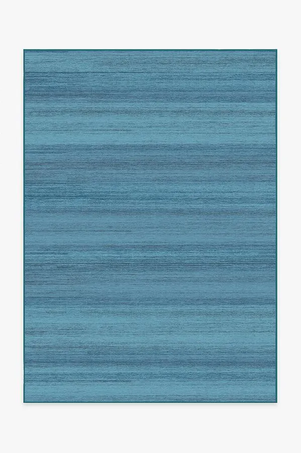 Solid Tonal Ocean Blue Tufted Rug