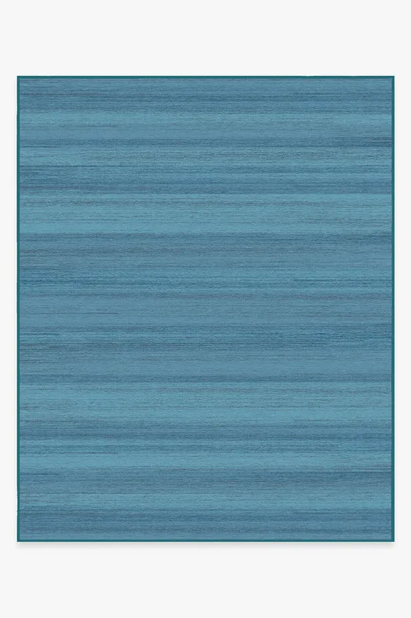 Solid Tonal Ocean Blue Tufted Rug