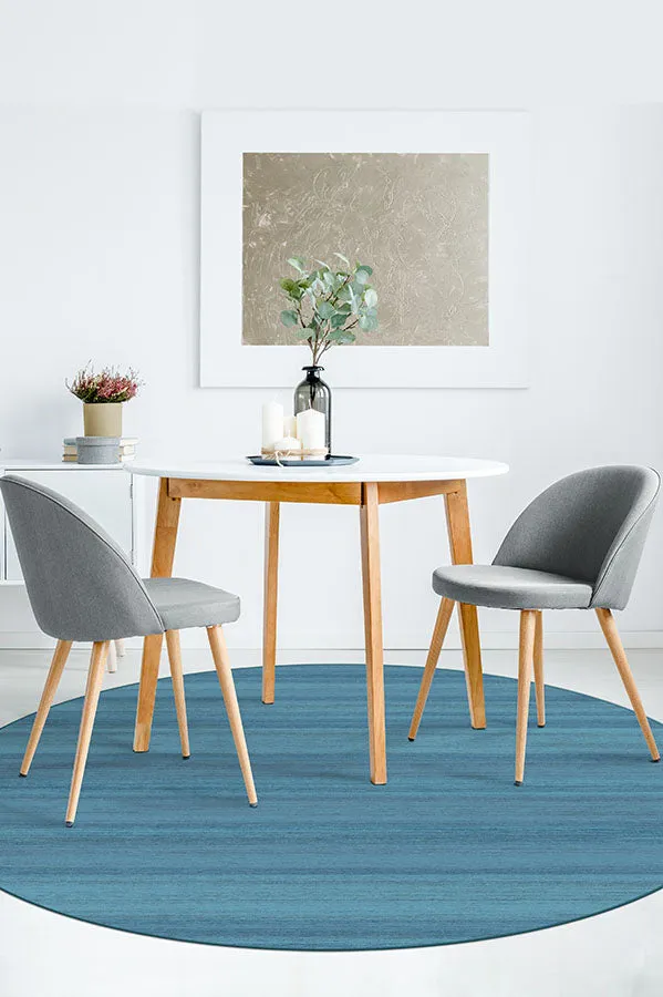 Solid Tonal Ocean Blue Tufted Rug