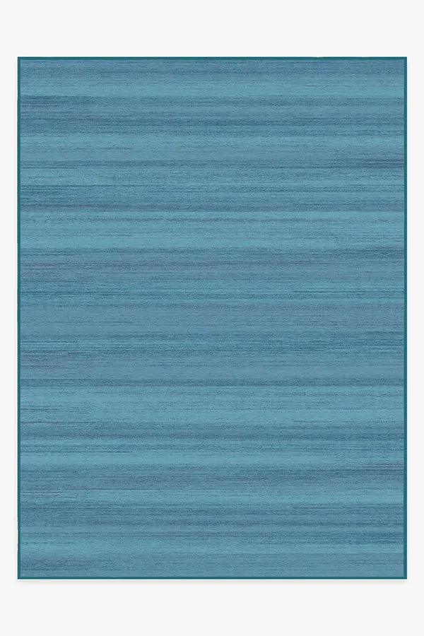 Solid Tonal Ocean Blue Tufted Rug