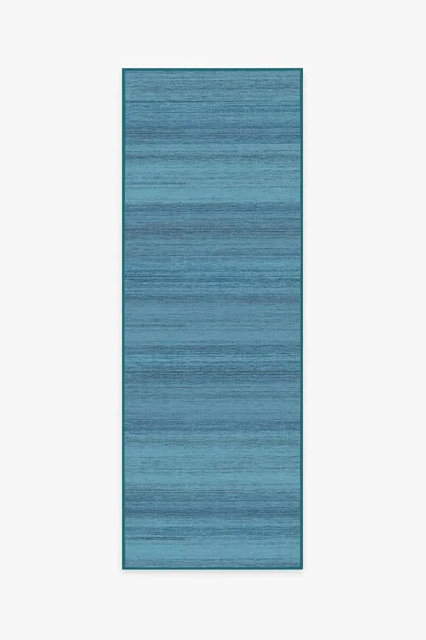 Solid Tonal Ocean Blue Tufted Rug