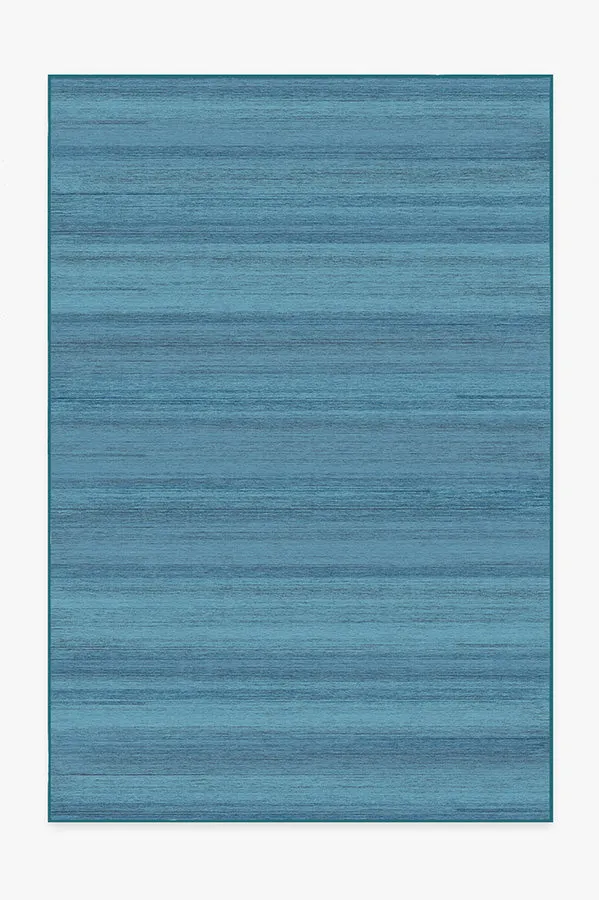 Solid Tonal Ocean Blue Tufted Rug