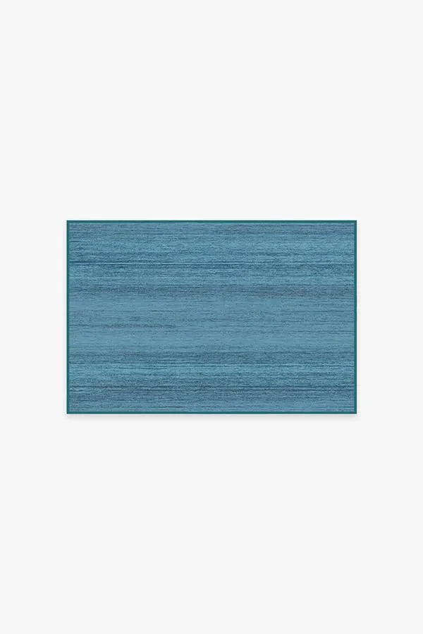Solid Tonal Ocean Blue Tufted Rug