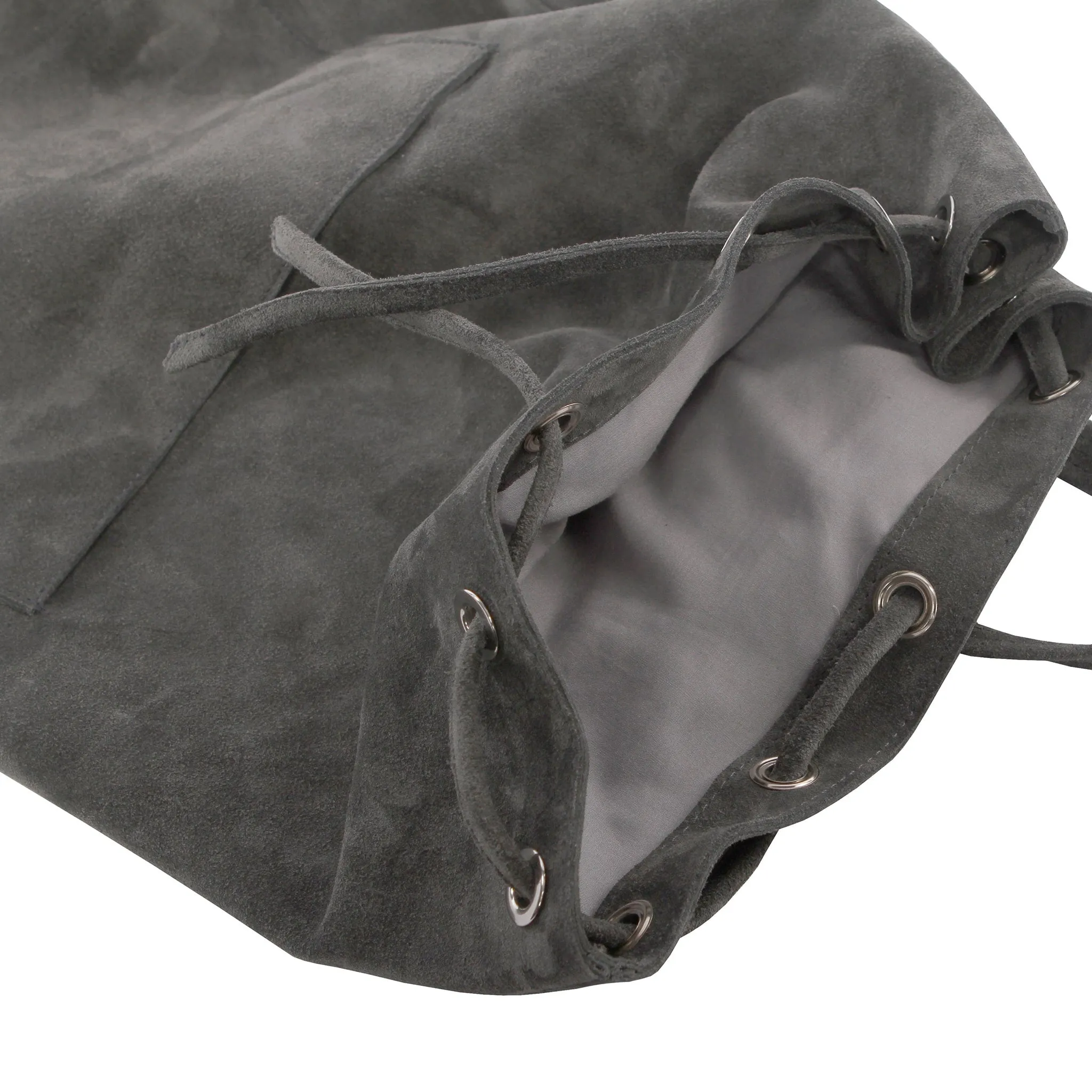 SUEDE BACKPACK GRAY