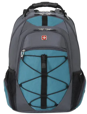 Swiss Gear SA6799 Gray with Teal TSA Friendly ScanSmart Laptop Backpack - Fits Most 15 Inch Laptops and Tablets