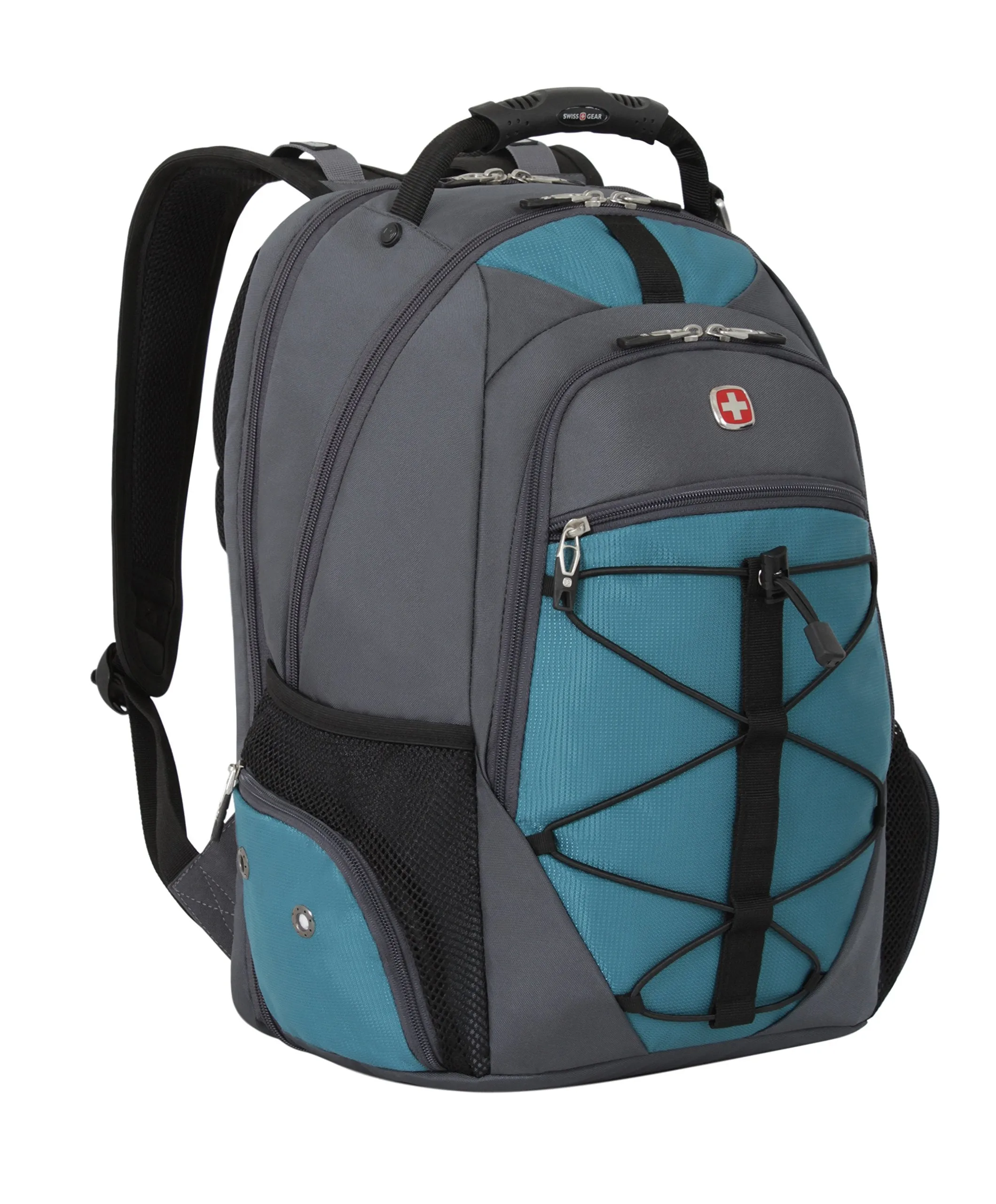 Swiss Gear SA6799 Gray with Teal TSA Friendly ScanSmart Laptop Backpack - Fits Most 15 Inch Laptops and Tablets