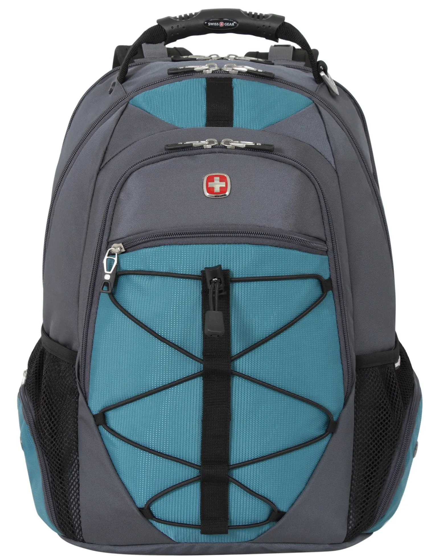 Swiss Gear SA6799 Gray with Teal TSA Friendly ScanSmart Laptop Backpack - Fits Most 15 Inch Laptops and Tablets