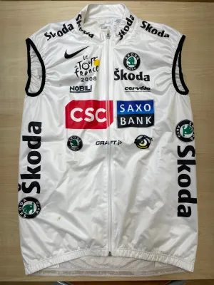 Team CSC Saxo Bank | Tour de France 2008 | White Leader Vest | Andy Schleck | XL