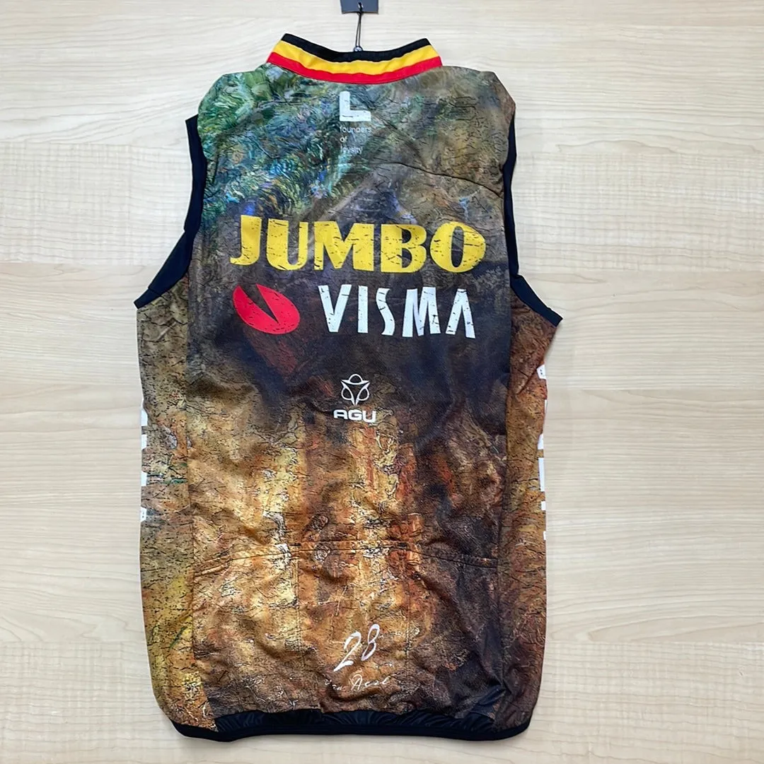 Team Jumbo Visma 2022 | Wout van Aert | Tour de France | Ex Belgian Champion Wind Vest Sleeveless