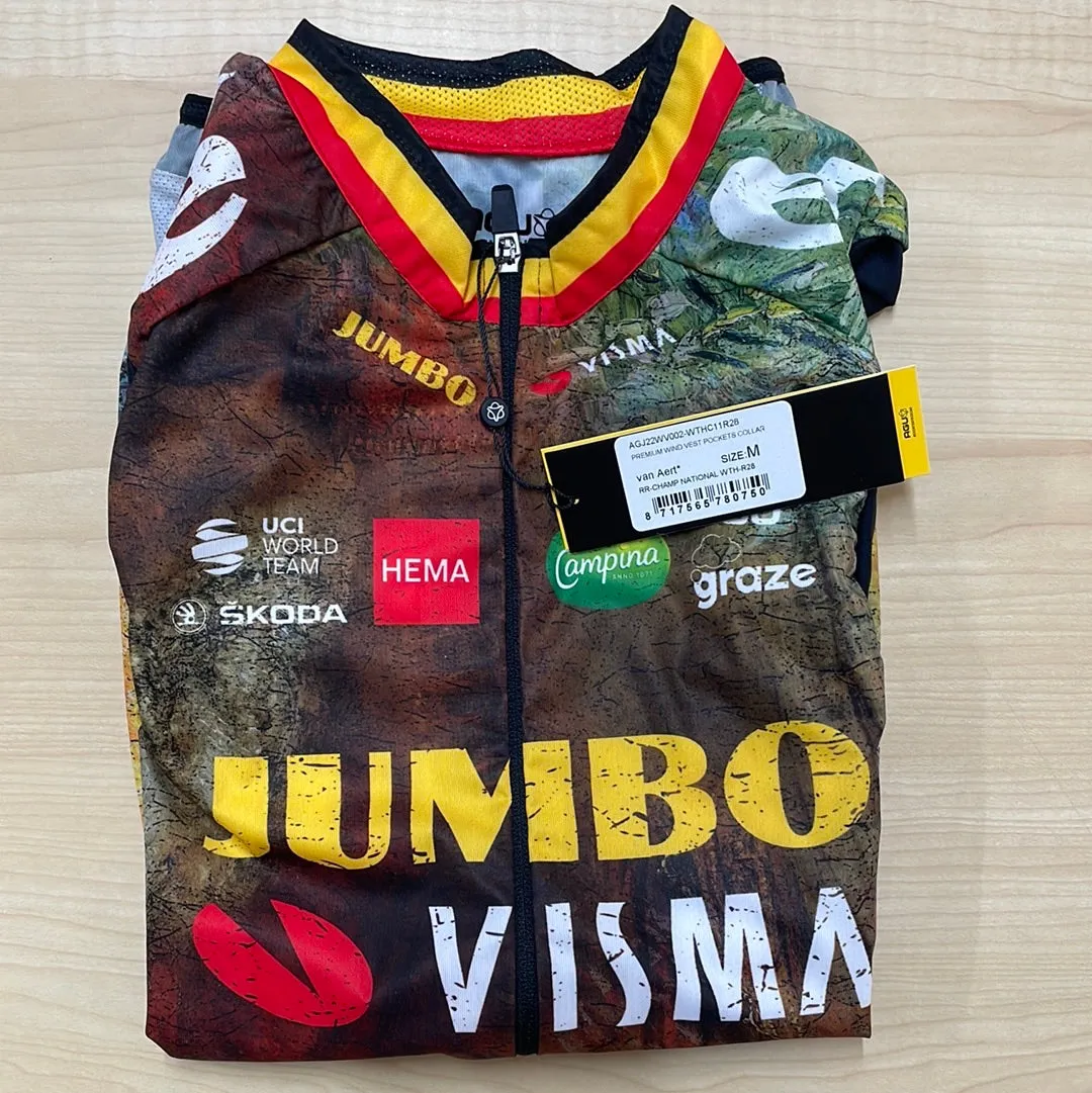 Team Jumbo Visma 2022 | Wout van Aert | Tour de France | Ex Belgian Champion Wind Vest Sleeveless