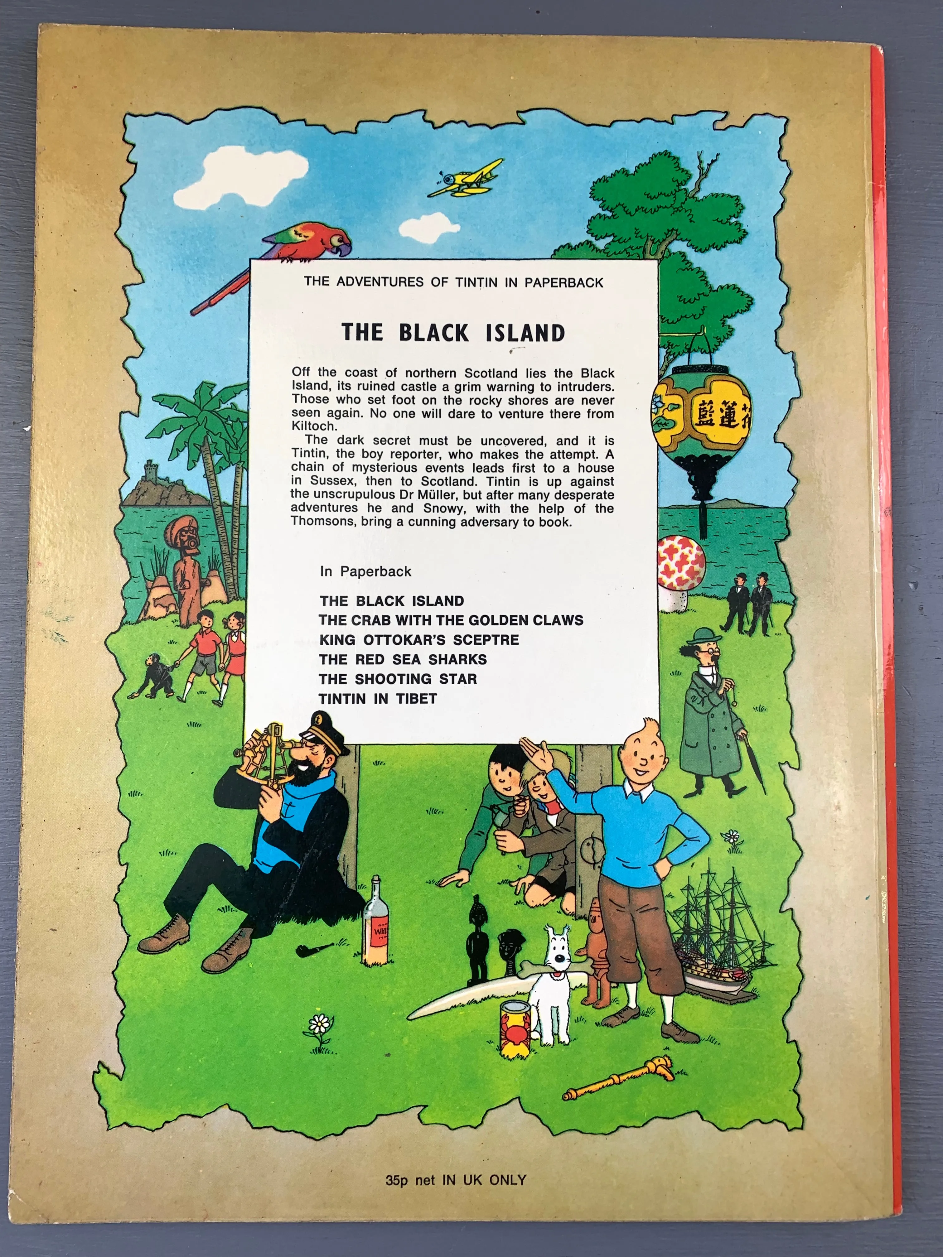 The Black Island - Methuen 1972 1st UK Paperback Edition Rare Tintin Book Herge