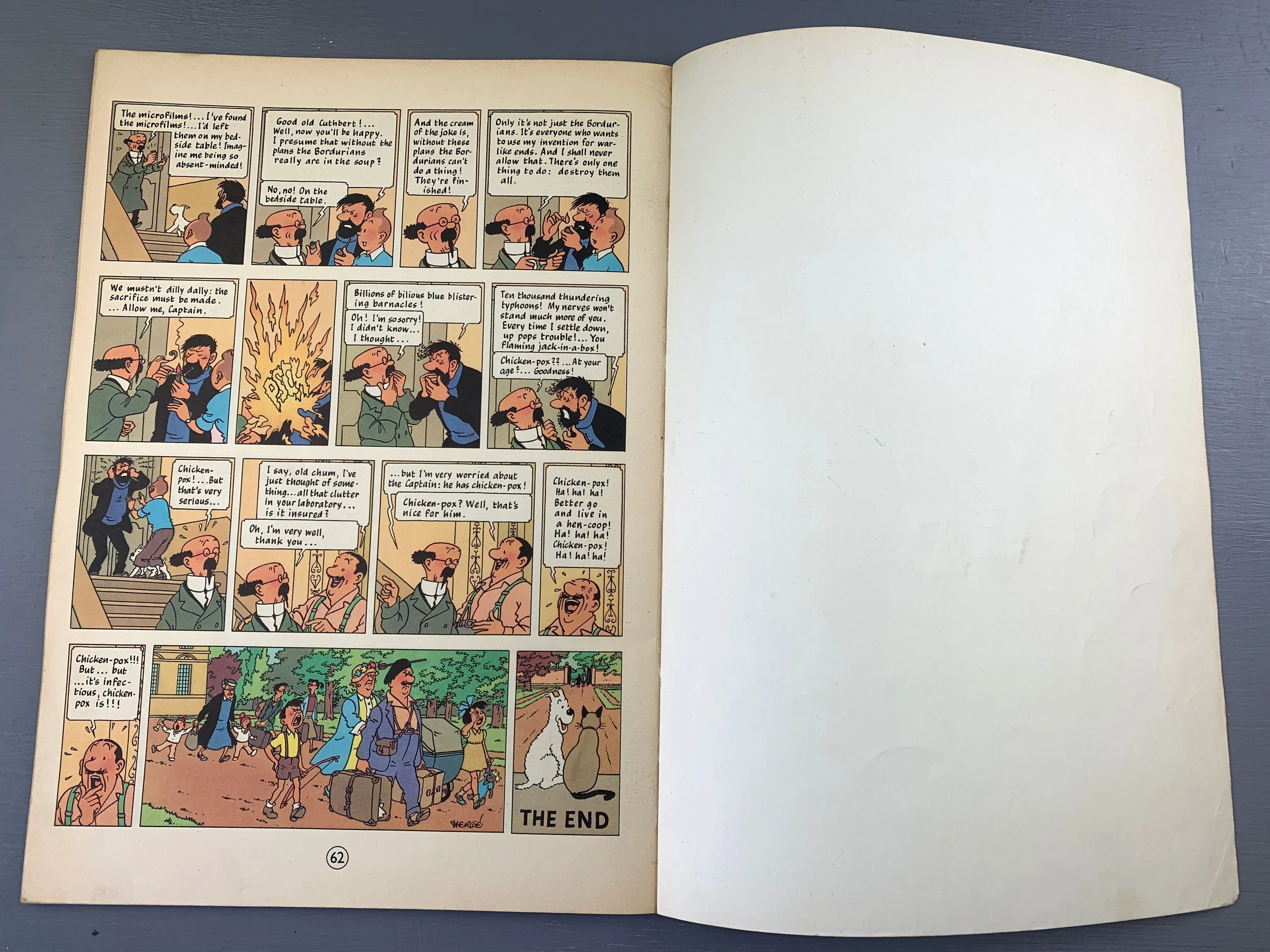 The Calculus Affair - Methuen 1973 1st UK Paperback Edition Rare Tintin Book Herge