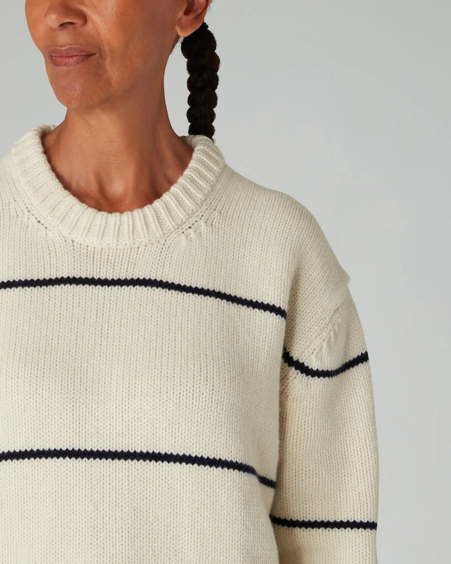 The OVERSIZE - Undyed Ecru & Navy