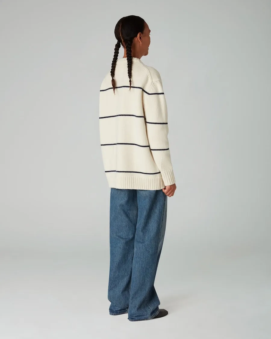 The OVERSIZE - Undyed Ecru & Navy