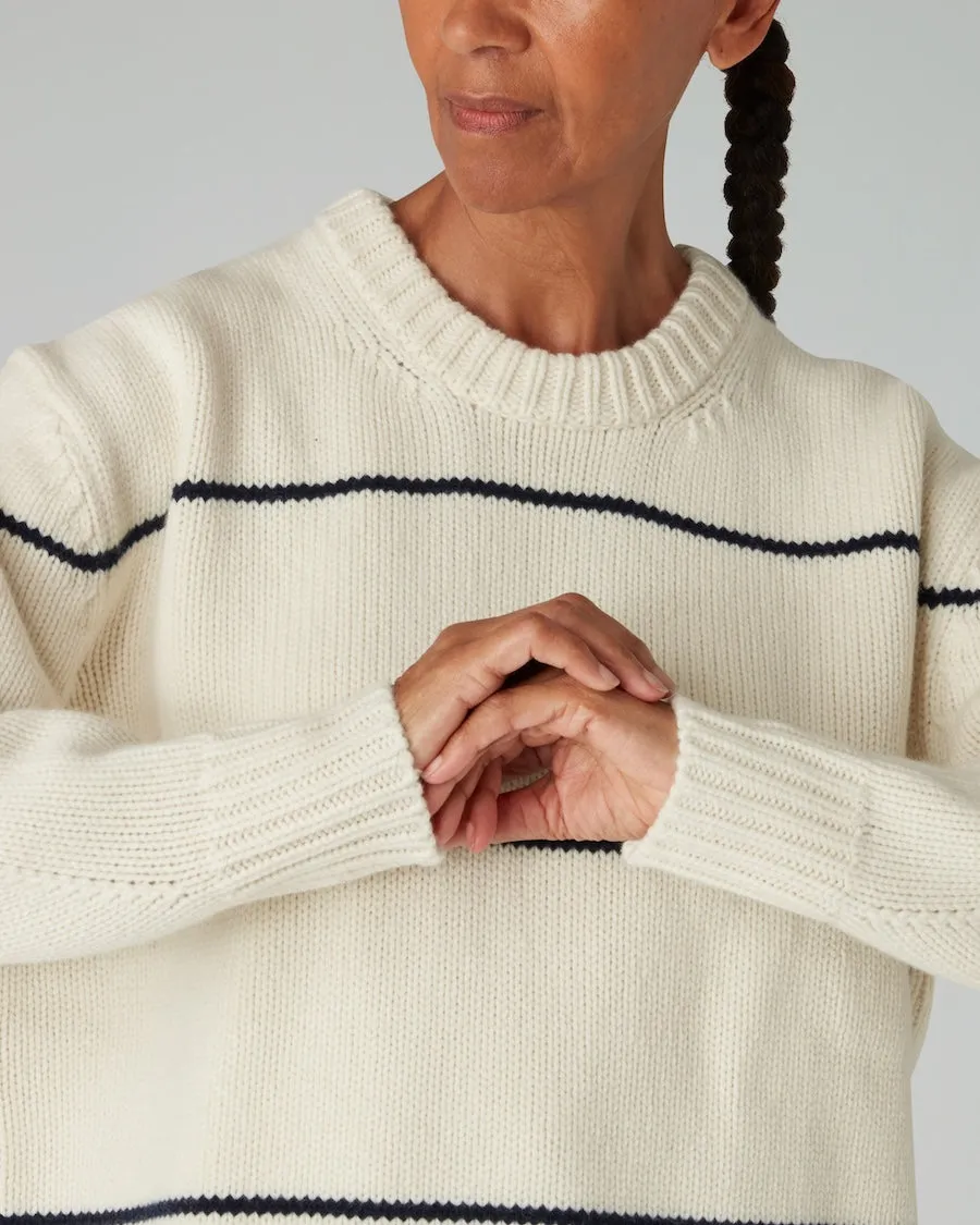 The OVERSIZE - Undyed Ecru & Navy