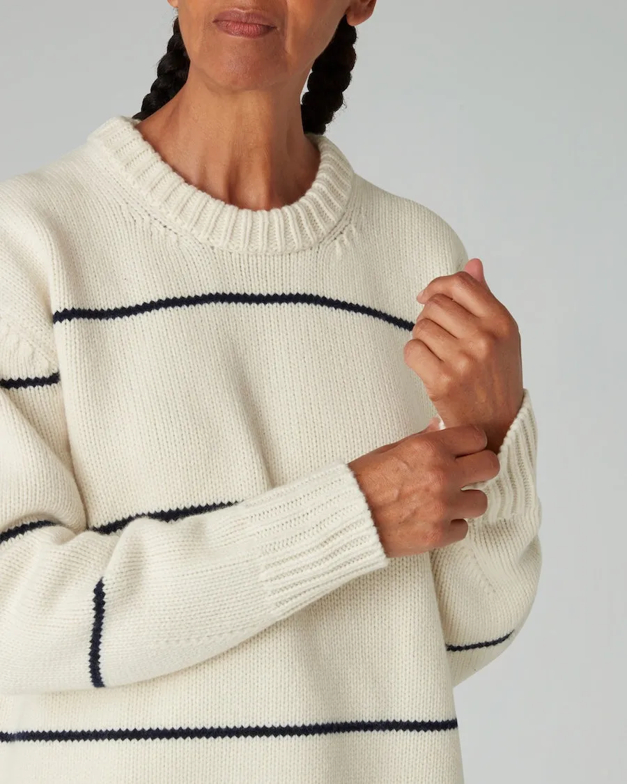 The OVERSIZE - Undyed Ecru & Navy