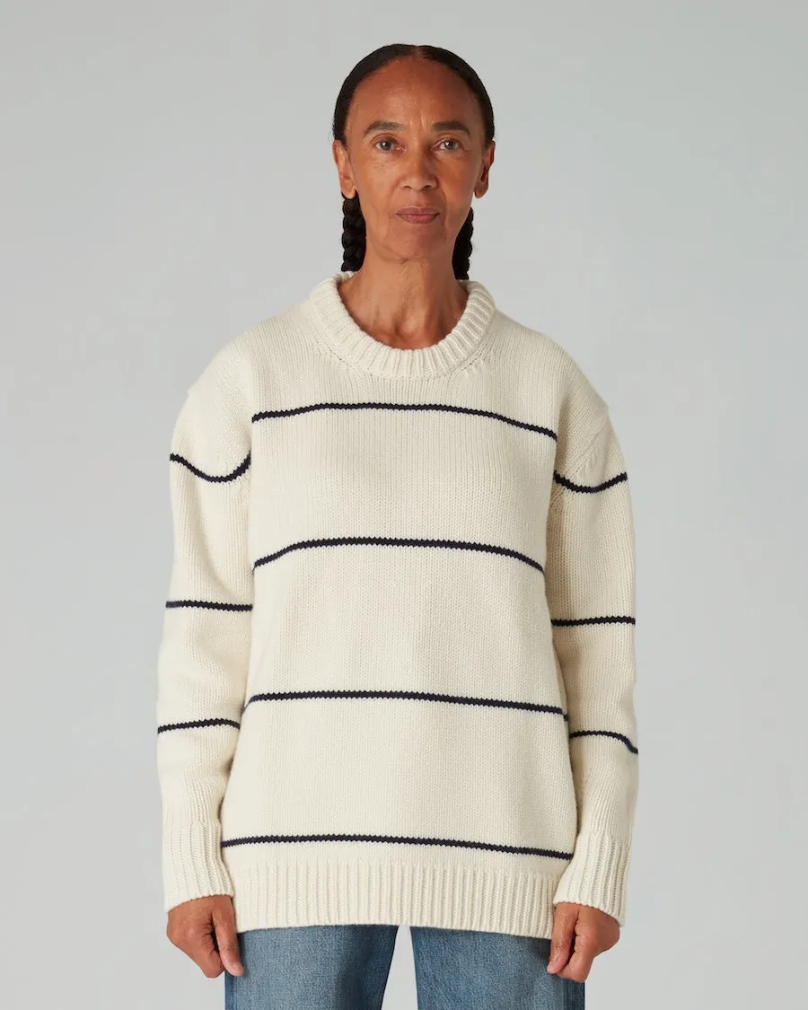 The OVERSIZE - Undyed Ecru & Navy