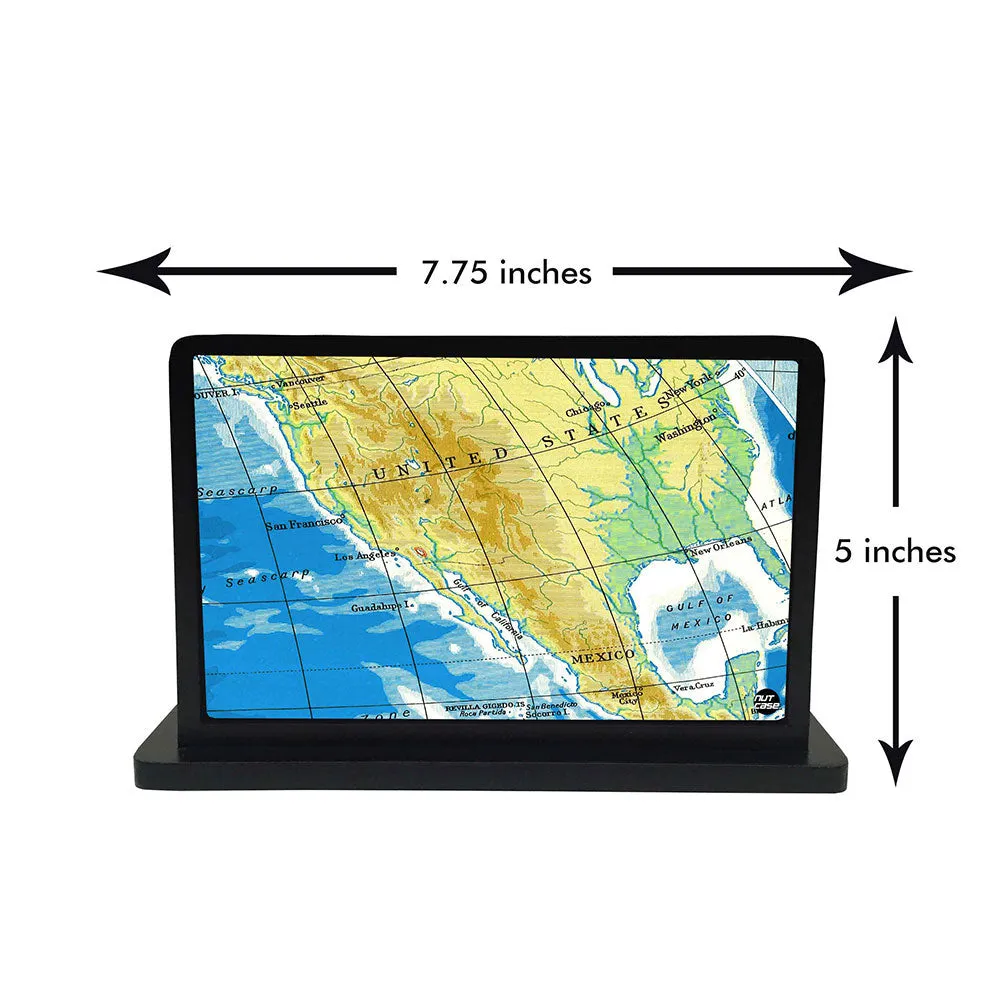 Tissue Holder Paper Napkin Stand - Atlas Map