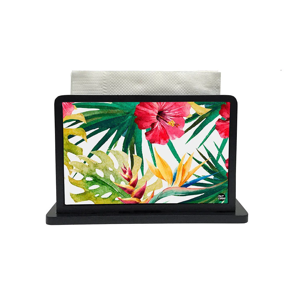 Tissue Holder Paper Napkin Stand - Hibiscus  Leaves
