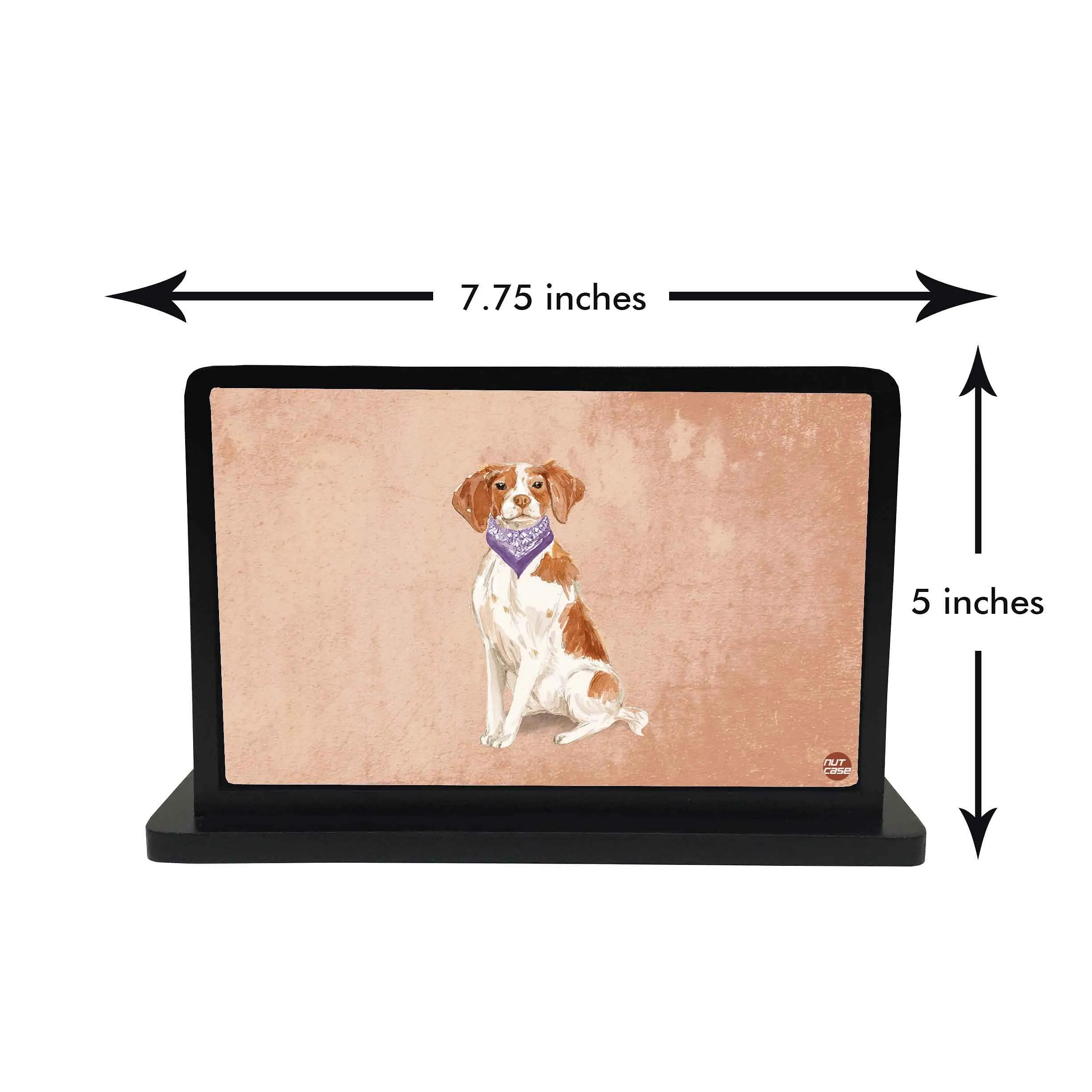 Tissue Holder Paper Napkin Stand - Purple Scarf Dog