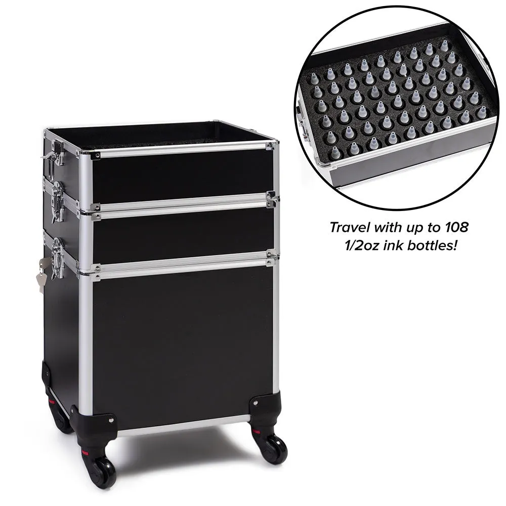 Travel Trolley Case for Cosmetic, Tattoo, and Piercing Artists