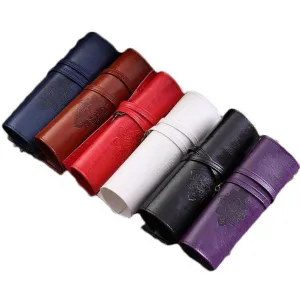 Twilight Saga Wenqing Scholarly Cylinder Scroll Retro Imitation Leather Modeling PU Pencil Pencil Case Pencil Case Pencil Bag Storage Bag NP-H7TIQ-117