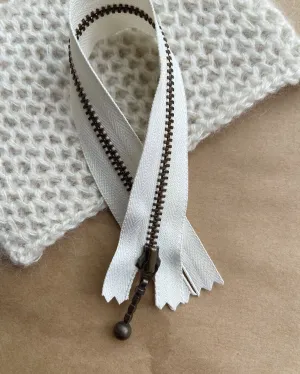 UDENLANDSKE FORHANDLERE Zipper 23 cm - Mother of pearl - Wholesale