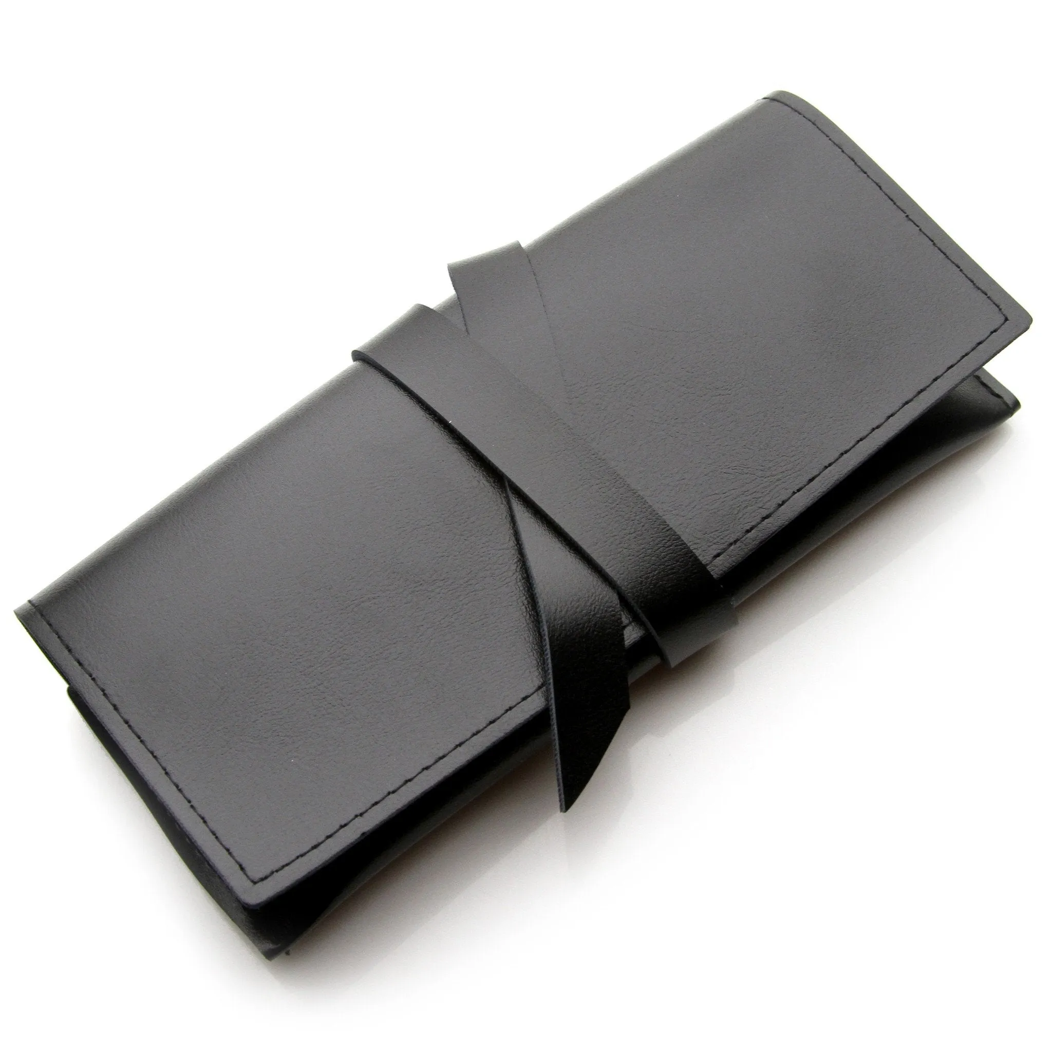 Vintage Faux Leather Wrap Eyewear Glasses Pouch A551