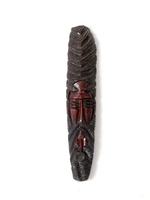 vintage folk art carved wood face wall hanging