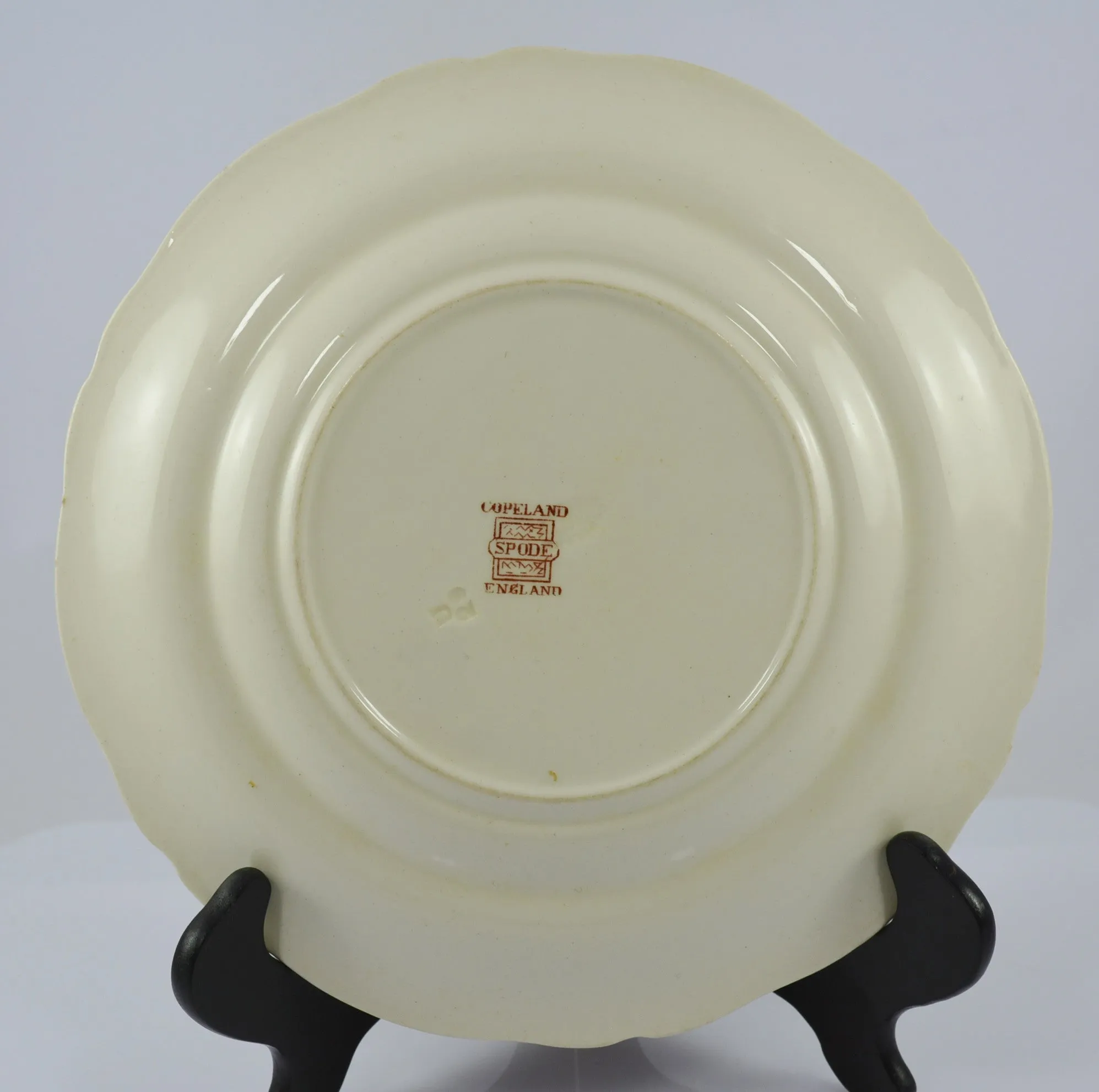 Vintage Spode Aster Brown Transferware 8" Salad Plate Copeland Beverley Italian Countryside
