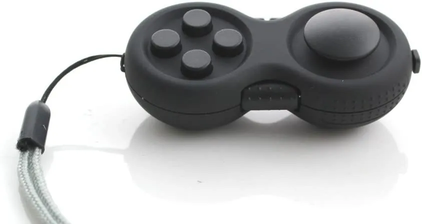 WeFidget Fidget Pad - 9 Fidget Features, Perfect For Skin Pickers, ADD, ADHD, Anxiety and Stress Relief, Black Edition