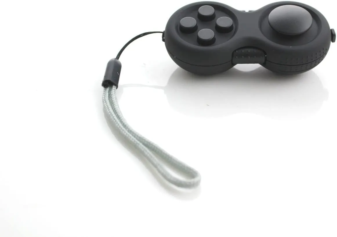 WeFidget Fidget Pad - 9 Fidget Features, Perfect For Skin Pickers, ADD, ADHD, Anxiety and Stress Relief, Black Edition