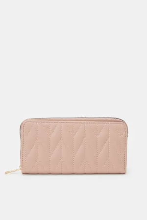 Women Pink Zipper Purse