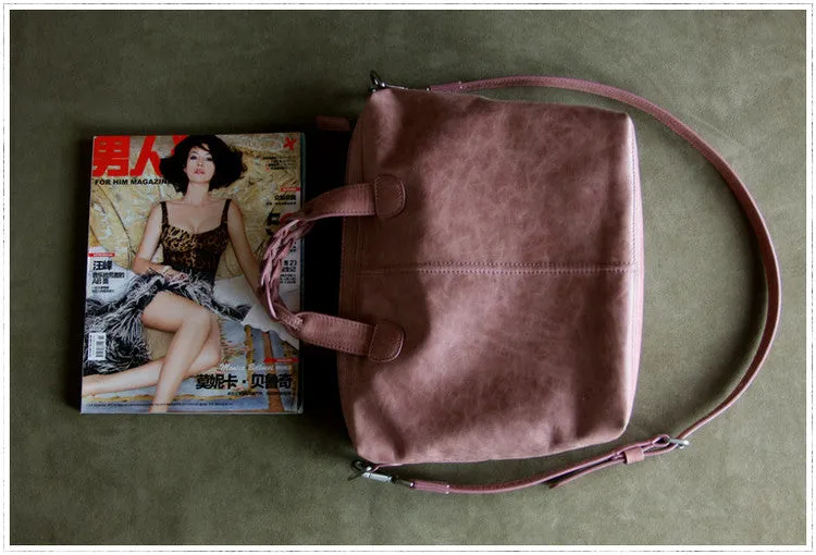 Womens Black Leather Work Handbag Purse Unique Leather Work Shoulder Purse for Ladies