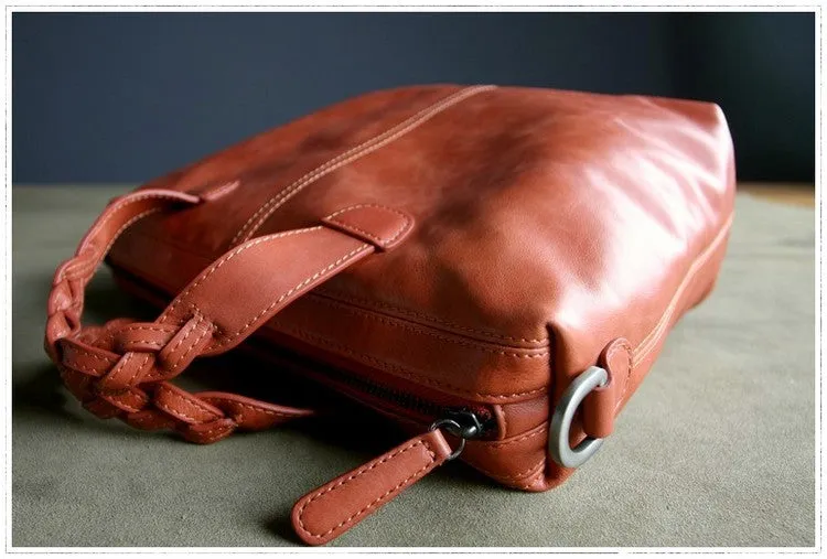 Womens Black Leather Work Handbag Purse Unique Leather Work Shoulder Purse for Ladies