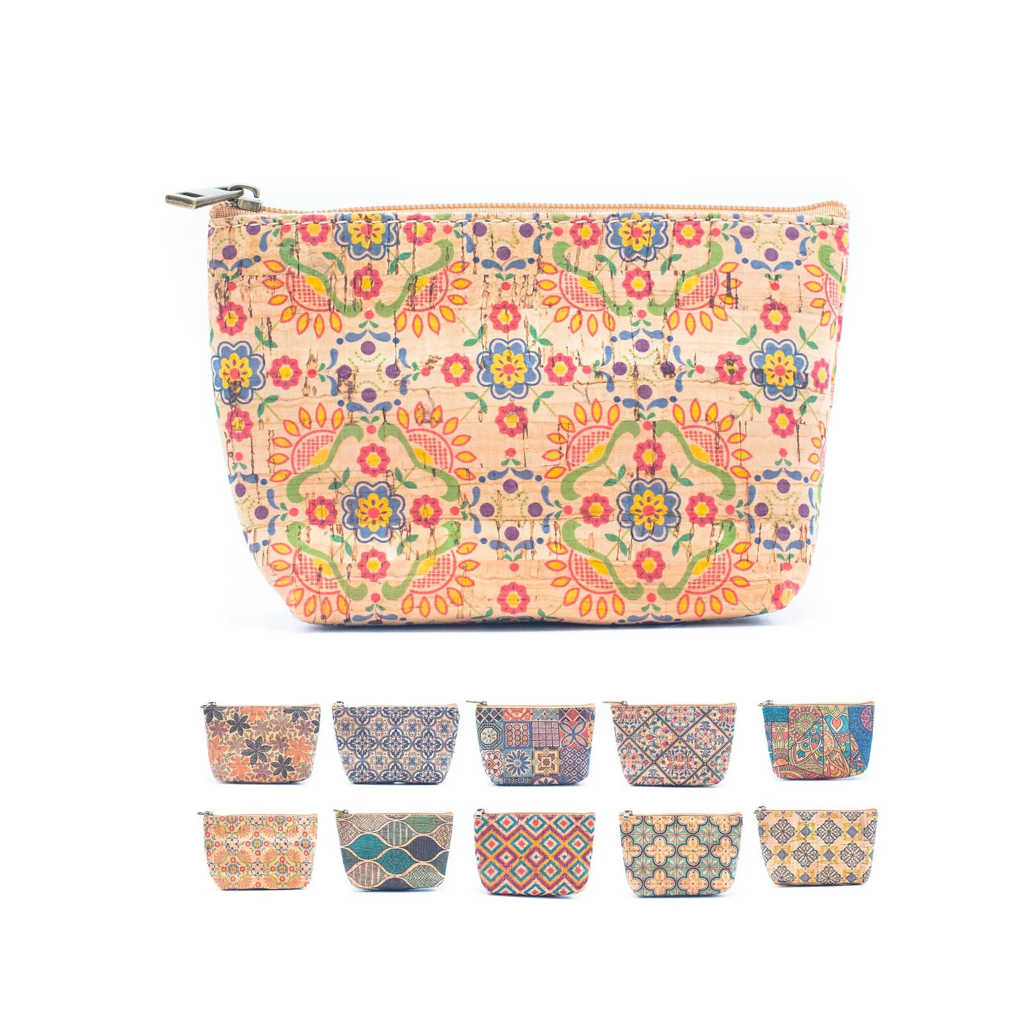 Women's pattern cork coin purse BAG-046（10units）