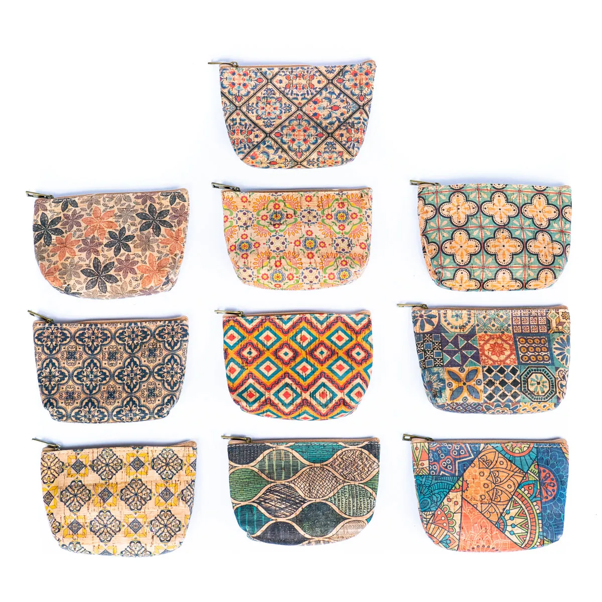 Women's pattern cork coin purse BAG-046（10units）